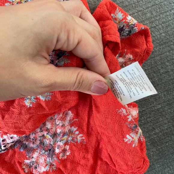 Anthropologie Maeve Button Down Top Womens 0 Floral V Neck Cottagecore Classic - Picture 5 of 8